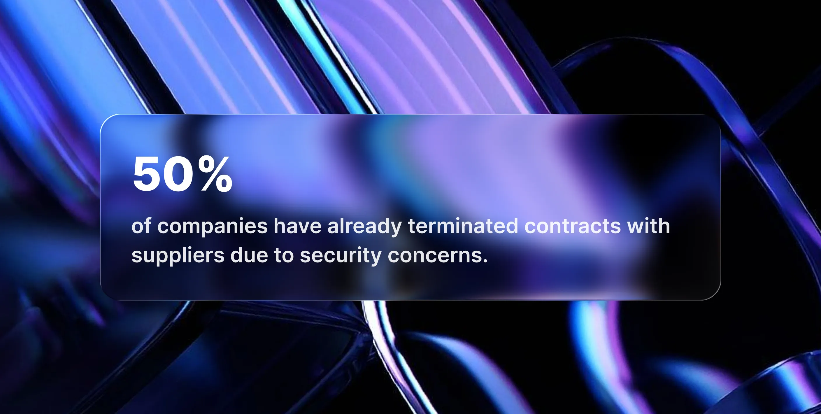 Imagem representando 50% das empresas que cancelaram contratos por preocupacoes com seguranca