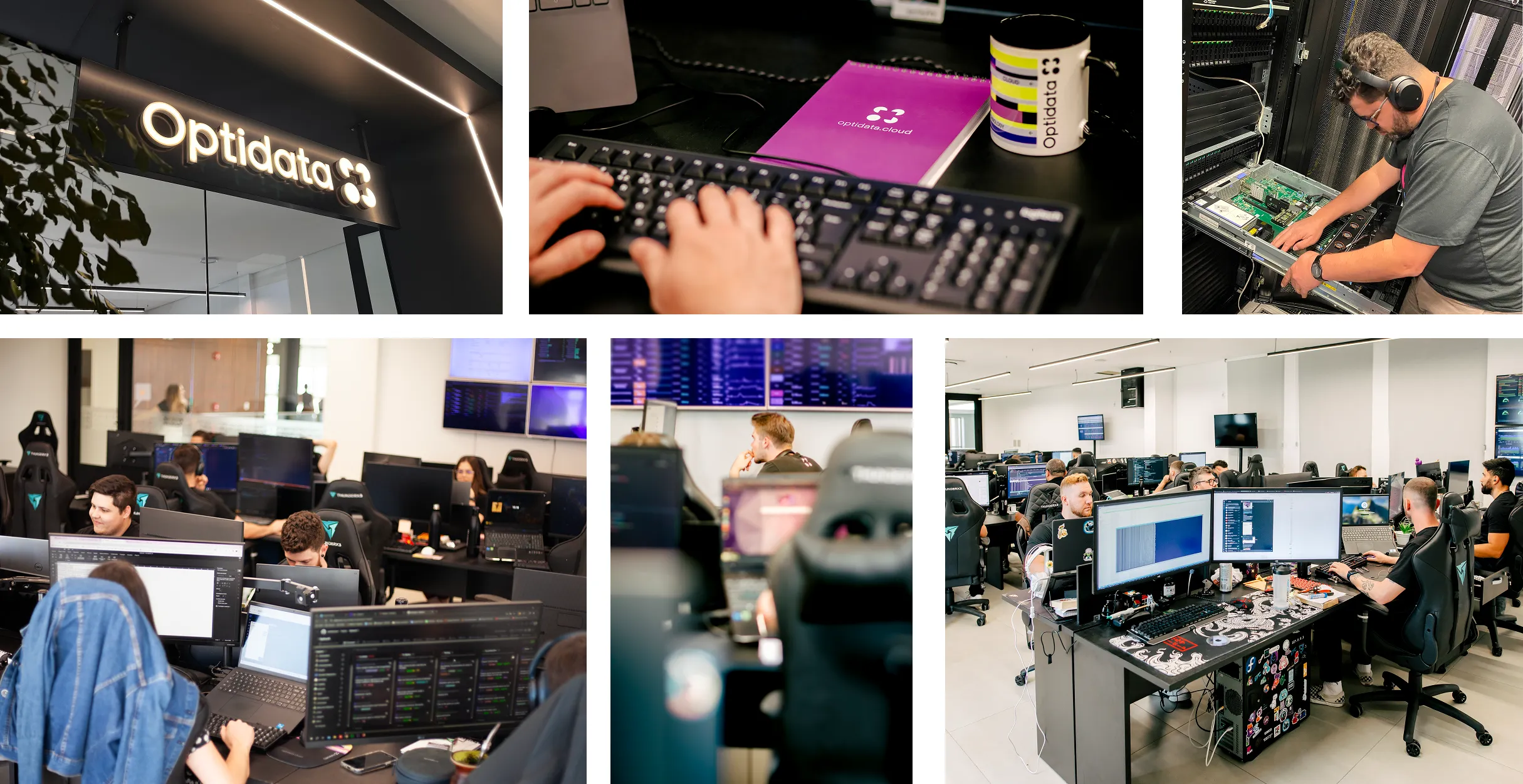 Optidata operations: engineers, SREs and support working 24/7