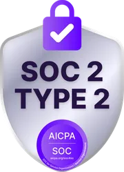 Selo de certificação SOC 2 Tipo II
